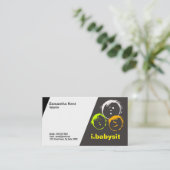 Carte de visite curieux de babysitter de visages (Debout devant)