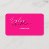 Carte De Visite Curly Beauty Calligraphy Bright Rose Cosmetologist (Devant)