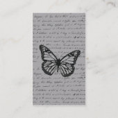 Carte de visite cursif de papillon (Dos)