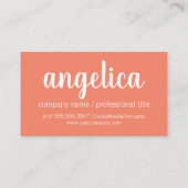 Carte De Visite Cursif Professionnel (Dos)