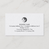 Carte de visite cursive de relecteur à monogramme (Dos)