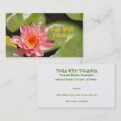 CARTE DE VISITE CUST.BUS.CARD, "SAUMON-PINK LOTUS BLOSSOM AND BRIG (Devant / Derrière)