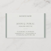 Carte De Visite Custo, Moderne Professionnel Simple Design Modèle (Dos)