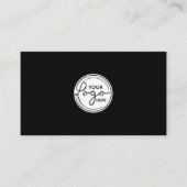 Carte De Visite Custom Add Your Logo Black Professional (Devant)