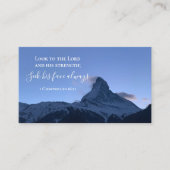 Carte De Visite Custom Bible Verse Swiss Alps Photo Template (Devant)