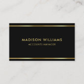 Carte De Visite Custom Black and Gold Premium Professional (Devant)