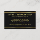 Carte De Visite Custom Black and Gold Premium Professional (Dos)