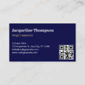 Carte De Visite Custom Blue + Gold Maison Construction Lux (Dos)