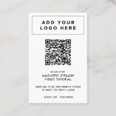 Carte De Visite Custom Business Branding QR Code | Packing Card (Dos)