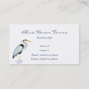 Carte De Visite Custom Business Great Blue Heron Bird