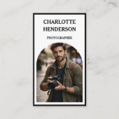 Carte De Visite Custom Business Review QR Code Logo (Devant)