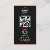 Carte De Visite Custom Business Review QR Code Logo (Devant)