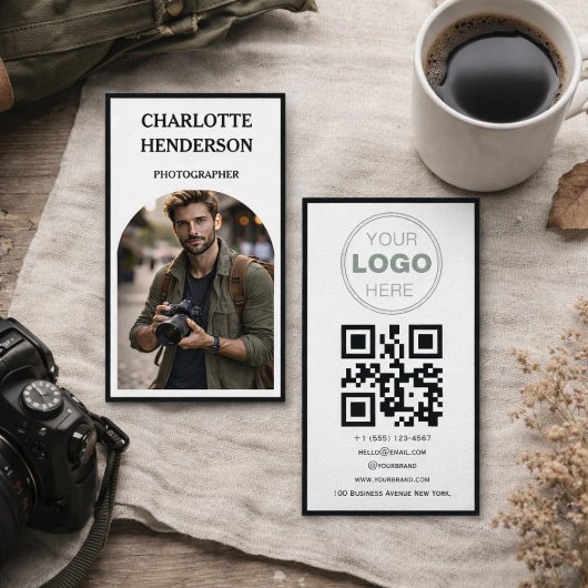 Carte De Visite Custom Business Review QR Code Logo