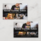 Carte De Visite Custom Cake Baker Anniversaire Entreprise (Devant / Derrière)