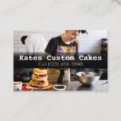 Carte De Visite Custom Cake Baker Anniversaire Entreprise (Devant)