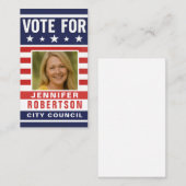 Carte De Visite Custom Campaign Election (Devant / Derrière)