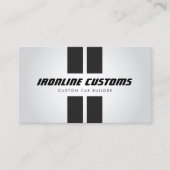 Carte De Visite Custom Car Builder Racing Stripes Gray (Devant)