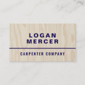Carte De Visite Custom Carpentry & Construction Contractor (Devant)