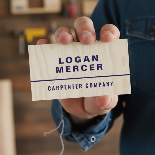 Carte De Visite Custom Carpentry & Construction Contractor