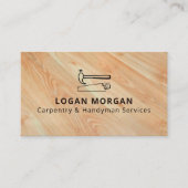 Carte De Visite Custom Carpentry Handyman Wood Tools Modern (Devant)