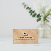 Carte De Visite Custom Carpentry Handyman Wood Tools Modern (Debout devant)