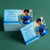Carte De Visite Custom Cleaning Professional Design Portrait