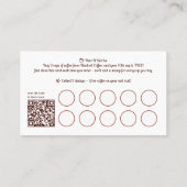 Carte De Visite Custom Coffee Cafe Loyalty (Dos)