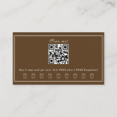 Carte De Visite Custom Coffee Shop Business Card – Personalized  (Dos)