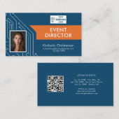 Carte De Visite Custom Colors Tech Event Director  (Devant / Derrière)