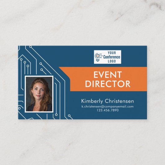 Carte De Visite Custom Colors Tech Event Director  (Devant)