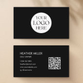 Carte De Visite Custom Company Business Logo Minimalist QR Code