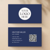 Carte De Visite Custom Company Business Logo Minimalist QR Code