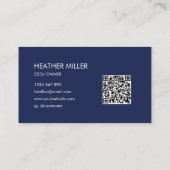 Carte De Visite Custom Company Business Logo Minimalist QR Code (Dos)