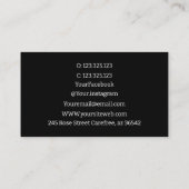 Carte De Visite Custom cooking & baking black&white Utensil Bakery (Dos)