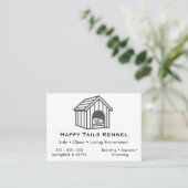 Carte De Visite Custom Dog Kennel Business Card  (Debout devant)