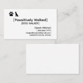 Carte De Visite Custom Dog Walker and Dog Groomer Business Cards (Devant / Derrière)