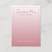 Carte De Visite Custom Dusty Rose Blush Pink Jewelry Display Card (Devant)