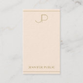Carte De Visite Custom Elegant Monogram Template Luxurious Thick (Devant)