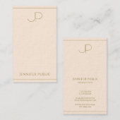 Carte De Visite Custom Elegant Monogram Template Luxurious Thick (Devant / Derrière)
