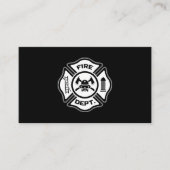Carte De Visite Custom Firefighter Fire Department Logo (Devant)