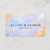 Carte De Visite Custom Glitter Blue Opal Stone Background  (Devant)