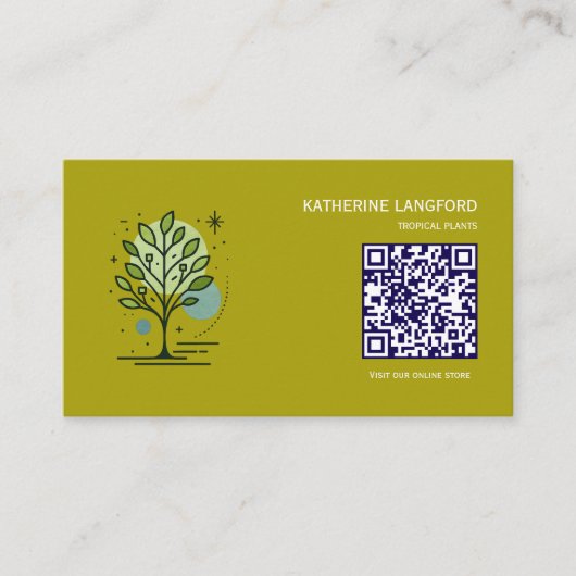 Carte De Visite Custom Greenleaf Nursery Branding  (Devant)