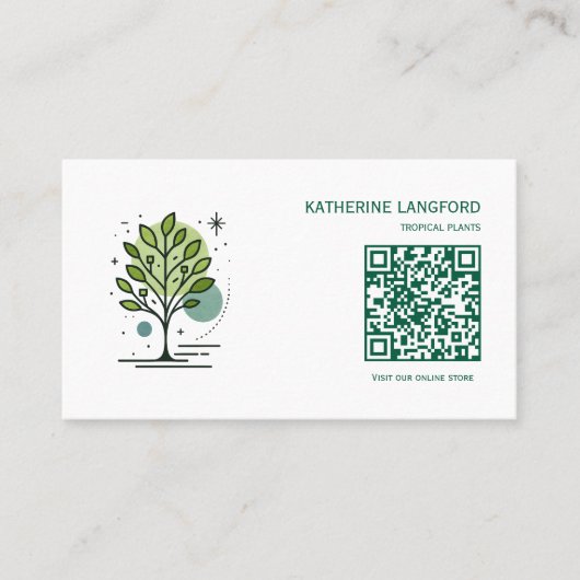 Carte De Visite Custom Greenleaf Nursery Branding (Devant)