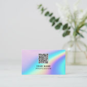 Carte De Visite Custom Holographic Qr Code (Debout devant)