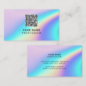 Carte De Visite Custom Holographic Qr Code (Devant / Derrière)