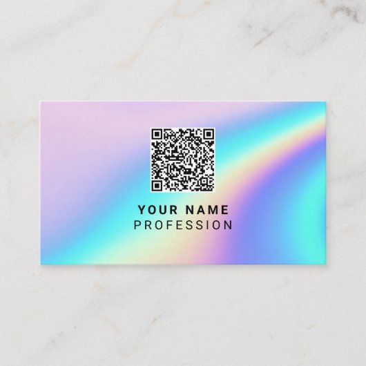 Carte De Visite Custom Holographic Qr Code (Devant)