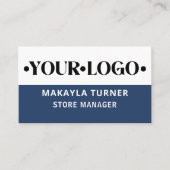 Carte De Visite Custom Logo Blue (Devant)