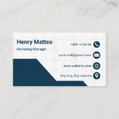 Carte De Visite Custom Logo Geometric Business Card Corporate (Dos)
