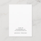 Carte De Visite Custom Logo Modern Minimalist Simple Display Card (Dos)