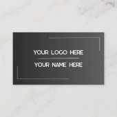 Carte De Visite Custom Logo Name Minimalist Modern Professional (Devant)